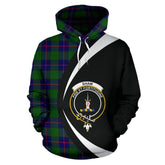 Shaw Modern Tartan Crest Hoodie - Circle Style